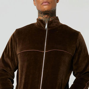 El mejor chándal de terciopelo para hombre de tendencia superior Servicio OEM de calidad superior Conjunto de Top superior cómodo transpirable sostenible fabricado - Product Image 6