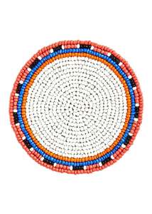 New Design High Quality Beautiful Beaded Embroidery Handmade Coaster for Keep on the Glass and <b>Cups</b> from India - Product Image 2