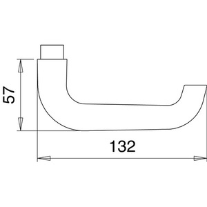 อะลูมิเนียม 104 Z ชิ้นส่วนรูมือจับประตูสำหรับ RV สีธรรมชาติ สี่เหลี่ยม 8 มม. DIN ซ้าย/ขวา EDI - Product Image 3