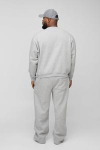 Premium Quality Custom Logo 400Gsm Fleece Thickened Solid Color Men Oversize Crew Neck Sweatshirt For Men - Product Image 6