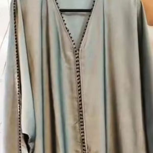 Ropa musulmana tradicional elegante para mujer, estilo Abaya de encaje de trabajo manual Simple con accesorio de Dubái incluido islámico modesto - Product Image 1