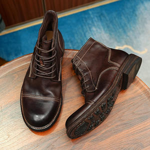 รองเท้าบูทหนังคุณภาพสูงแบบ Brogue พร้อมดีเทลลายฉลุและพื้นรองเท้าระบายอากาศได้ดี เหมาะสำหรับสุภาพบุรุษในงานสังสรรค์ทางธุรกิจ - Product Image 3