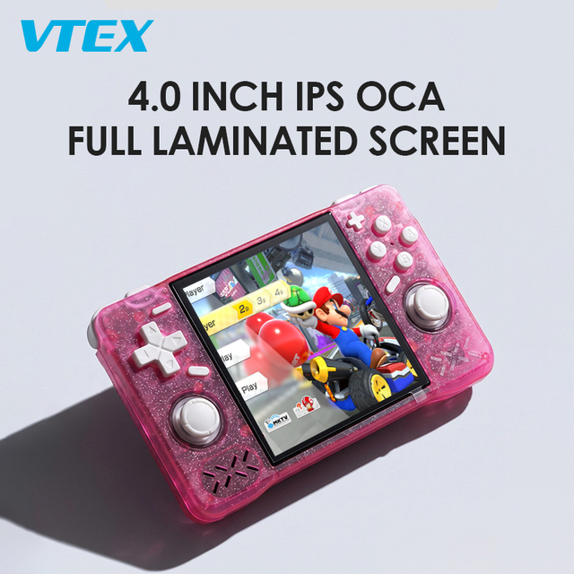 4.0 Inch Transparent Prison IPS Game Console RK3326 CPU 4000mAh Battery 6H Playtime Type C OTG Multiple Emulators Game Players