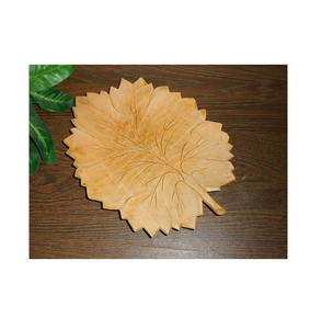 Plateau de service en forme de feuille extra large avec motif raisin Grand coffre-fort en bois plat divisé accessoire ménager à vendre - Product Image 2