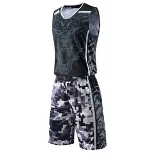 Customized Reversible Basketball Uniform Sets 100% Polyester Anti-Bacterial Sleeveless Unisex Adult All Seasons - Product Image 2