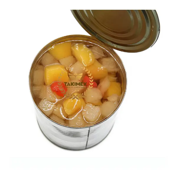 有名な缶詰フルーツ工場ベトナムからの缶詰フルーツカクテル非常に良質の缶詰パイナップル製品
