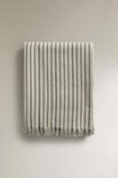 Jeté en polyester brossé 50x60 pouces, toutes saisons, pour la décoration de la literie, voyage, style uni tricoté