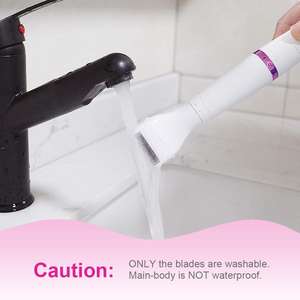 Tondeuse électrique pour poils pubiens pour femmes, lame en acier inoxydable, étanche IPX7, tondeuse intime avec peigne, grille flottante, batterie, US/UK - Product Image 3