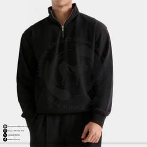 Sweat-shirt unisexe à demi-zip personnalisé avec logo brodé, OEM, de haute qualité, respirant, en polaire, pour l'extérieur, streetwear, pour l'hiver - Product Image 3