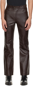 New Arrival High Quality <b>Black</b> Leather <b>Pant</b> Hot Selling Sheepskin Leather <b>Pant</b> Custom Made - Product Image 5