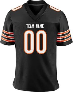 Diseño gratuito personalizable 100% poliéster fútbol americano Jersey juego de alta calidad uniforme XL camisetas estilo sublimación técnica - Product Image 3