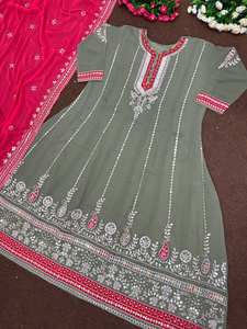 TENUE DE SOIRÉE ROBE EN GEORGETTE LOURDE AVEC DUPATTA - Product Image 2