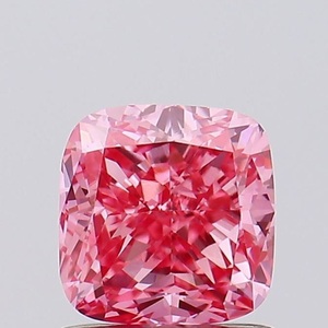 IGI 1 Ct Loose FV Pk Fancy Vivid Pink Cushion forma brillante modificada VS1 Lab Grown Diamond para anillo de compromiso o joyería - Product Image 3