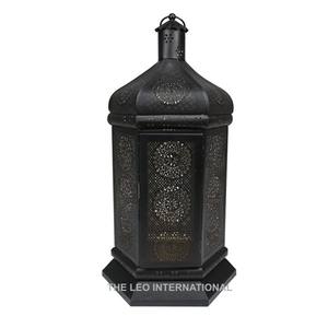 Lanternes marocaines en fer noir, lanternes à bougies hautes pour le Ramadan, décoration de table, de jardin, style élégant pour les fêtes - Product Image 5