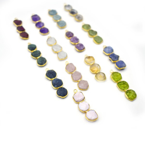 Tự Nhiên Garnet Nguyên Đá Quý Mặt Dây Chuyền Nhỏ Ba Đá Thô Quyến Rũ Làm Bằng Tay Duy Nhất Bail Bezel Set Birthstone Đồ Trang Sức Cho Phụ Nữ - Product Image 6