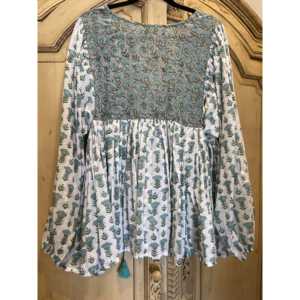 Top Estilo Bohemio de Talla Única con Bordado Floral de Prado Fresco y Encaje, para Otoño, Blusa de Chifón y Popelina Tejida para Mujer - Product Image 6