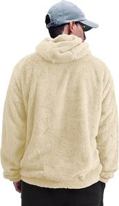 Sudaderas con capucha informales de invierno para hombre, Color sólido, 100% algodón, forro polar, ajuste Regular, secado rápido y transpirable, alta calidad - Product Image 2
