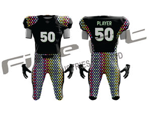 Haute professionnel unisexe jeunesse Fitness maillots de Football américain respirant Polyester uniformes de sport manches courtes grande taille - Product Image 4