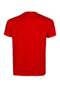 เสื้อยืดคอกลมผู้ชาย 140 แกรม ผ้าไมโครเพส 100% สีแดง - Product Image 2