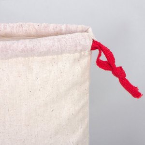 Custom Cotton New Year Red <b>Drawstring</b> <b>Pouch</b> 6 8 (15 20 Cm) Screen Printed Gift Bag for Clothing Crafts Embroidered Logo - Product Image 5