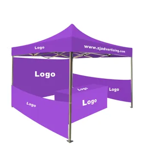 Penjualan langsung dari pabrik logo iklan 10x10 kanopi pop up aluminium luar ruangan tenda pameran dagang untuk bisnis