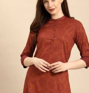 Elegante Kurta de algodón étnico para mujer Casual indio pakistaní túnica superior para uso diario festivo mercado global - Product Image 5