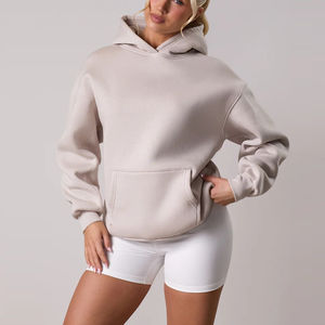 Hoodies personnalisés pour femmes grandes tailles, décontractés, en coton tissé, surdimensionnés, 220/240 g/m², respirants, pour l'automne, fabrication sur mesure, numériques - Product Image 2