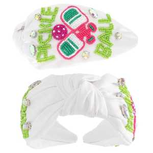 Banda de pelo femenina bordada con cuentas hecha a mano, aspecto elegante de moda de lujo hecho de diamantes de imitación - Product Image 3