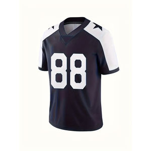 Dernier modèle de maillot de football américain pour tailles plus, couleurs claires, manches courtes, haute qualité au meilleur prix avec service OEM - Product Image 2