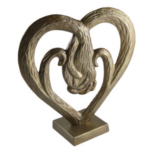 Decoración Vajilla de metal Diseño de corazón Corazón antiguo de plata para decoración de Navidad Hogar y decoración festiva Diseño Corazón de Navidad - Product Image 2
