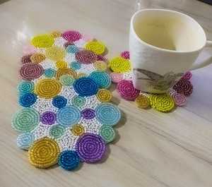 Multi Color Beaded <b>Table</b> <b>Coaster</b> Bulk Supplier and Manufacture by Refratex India Made in India for Best Quality and Low Price - Product Image 1