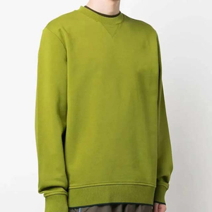 Ropa informal para hombre, Jersey de algodón de gran tamaño, sudaderas con diseño de logotipo personalizado, bloque de Color transpirable, 100% algodón, cuello redondo básico - Product Image 1