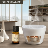 Aromatika Aceite Esencial de Bergamota 100% Puro 10ml Prensado en Frío Natural Aromaterapia Compuesto de Aceite de Cáscara de Citrus Bergamia para Piel Grasa