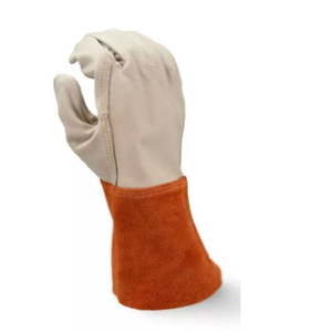 ถุงมือทำงานเชื่อมหนังแท้ป้องกันความร้อนถุงมือทำงานเชื่อมหนังวัวแยกหนังวัวสำหรับช่างเชื่อม - Product Image 2