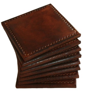 Posavasos de cuero European Home Anti-hot Coasters Mantel individual y posavasos de cuero de tamaño personalizado al mejor precio - Product Image 1