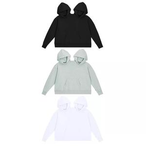 Pulls molletonnés en coton mélangé de base Sweat-shirt à capuche ample pour couples par WS INTERNATIONAL de haute qualité sur mesure - Product Image 4
