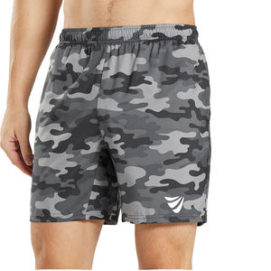 Venta al por mayor pantalones cortos de fitness de secado rápido de alta calidad de encargo de los hombres de nylon respetuoso del medio ambiente pantalones cortos de pista de entrenamiento - Product Image 1
