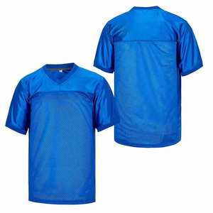 Camiseta de baloncesto de gran tamaño con cuello en V de alta calidad y logotipo personalizado, camiseta de fútbol de malla recortada cuadrada más vendida - Product Image 2