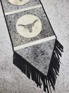 Chemin de table en cuir de peau de vache véritable 100% avec style vintage pour les utilisations de décoration de la maison par les exportateurs indiens - Product Image 5