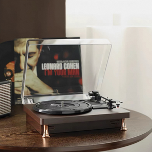 공장 공급 3단 속도 비닐 턴테이블 플레이어 빈티지 우드 스테레오 스피커 포함, 고품질 레코드 플레이어 가정용 음악 - Product Image 6