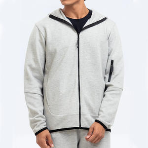 Ensemble de 2 vêtements de sport unisexe gris clair avec détails sur panneau Survêtements sur mesure pour hommes - Product Image 2