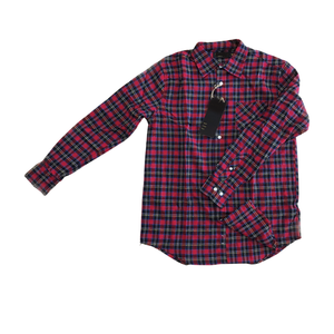 Camisa Casual de Invierno para Hombre, 100% Algodón, Estilo Vintage, Corte Regular, Antiarrugas, Cuello Alto, Diseño a Cuadros, Tejido Transpirable - Product Image 1