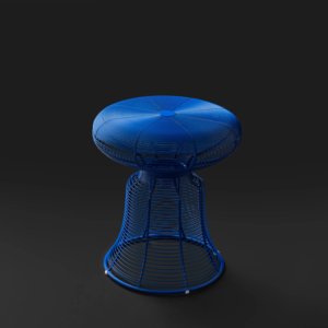 Tabouret en métal fer forgé fait main de couleur orange, parfait pour la maison, le salon, meubles décoratifs, pouf et tabourets - Product Image 2
