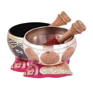 Cuencos tibetanos personalizados, Material de latón pulido para curación de sonido, cuencos decorativos de meditación de estilo religioso - Product Image 4