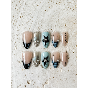 Uñas Postizas Blue <span class=keywords><strong>Silence</strong></span> en Tonos Azules Elegantes para Entusiastas del Nail Art - Product Image 1