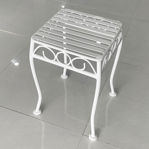 GCF115 Traditional Wrought Iron Outdoor <b>Stool</b> Durable Metal <b>Garden</b> Furniture for Patio Bedroom Warehouse Feature Rich Design - Product Image 5