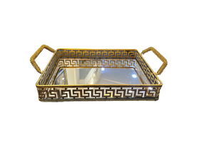 Plateau de luxe Décoration de la maison Plateau en métal Forme ronde Vaisselle Ustensiles de cuisine Restaurants Barware Fabricant de gros Fournisseur - Product Image 4