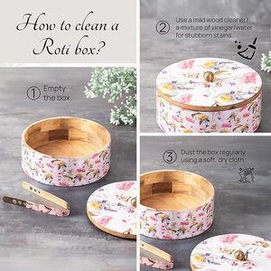 Caja de Madera Pulida para Guardar Roti, para Mantener los Alimentos Limpios y Seguros, Caja de Madera para Chapati con Tapa Elegante de AALIYAN IMPEX - Product Image 2