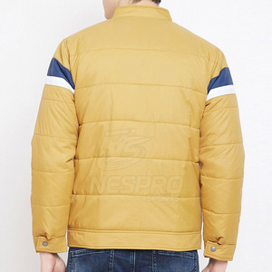 2025 hommes hiver doudoune Style personnalisé col montant avant Logo écologique Polyester tissu manches longues en gros - Product Image 2