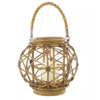 Lanterne en rotin tissé solaire écologique, lampe d'extérieur, sphère en osier, décoration de jardin pour la décoration de balcon à prix abordable